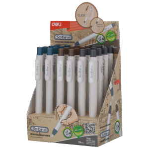 GOMME SCOLAIRE FORME STYLO RETRACTABLE (F22*130MM)SCRIBE DELI 018 00