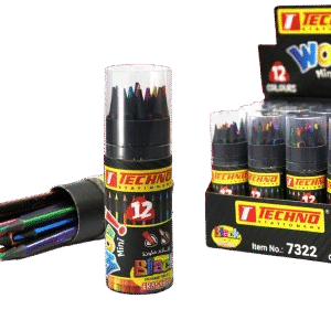 CRAYON COULEUR TECHNO WOW BLACK 12 MINI 7318