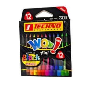 CRAYON COULEUR TECHNO WOW BLACK 12 MINI 7318
