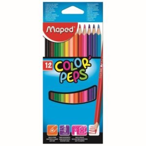 CRAYON DE COULEUR MAPED DE 12PCS COLOR'PEPS 183212