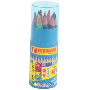 CRAYON DE  COULEUR TRINO MINI BOITE RONDE DE 12 P TECHNO 5781