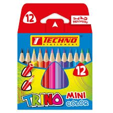CRAYON DE COULEURS TRINO MINI BOITE DE 12 PCS TECHNO 5294