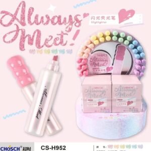 POCHETTE 6 COL SURGLINEUR CHOSCH PASTEL PAILLETE ALWAYS MEET BHM CS H952