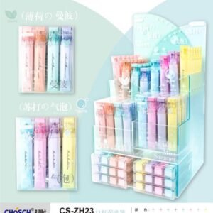 POCHETTE DE 4 COL SURGLINEUR CHOSCH PASTEL MINT SUMMER AND SODA BUBBLES CS-940/939